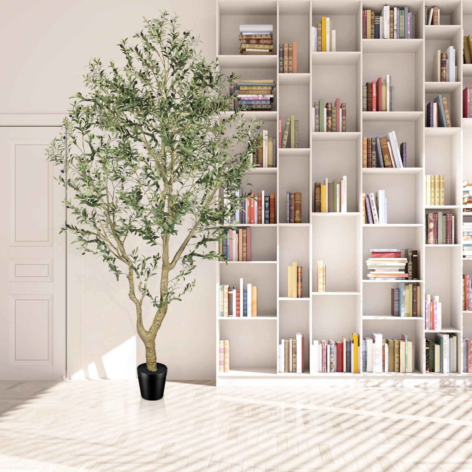 10’ Faux Olive Tree with Trunk