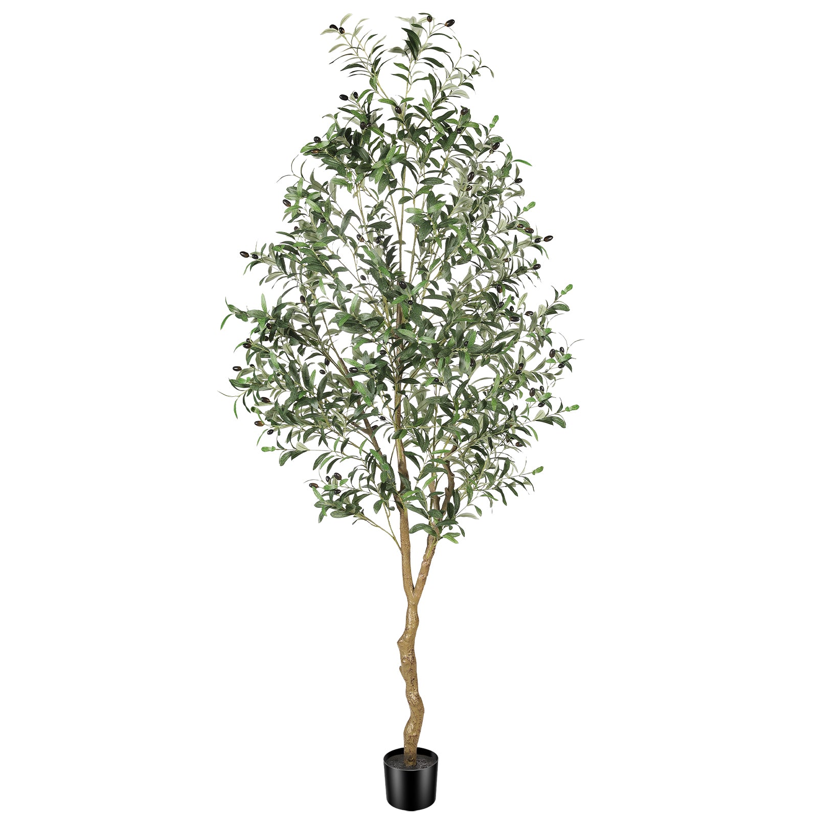 7’ Artificial Olive Tree with Trunk