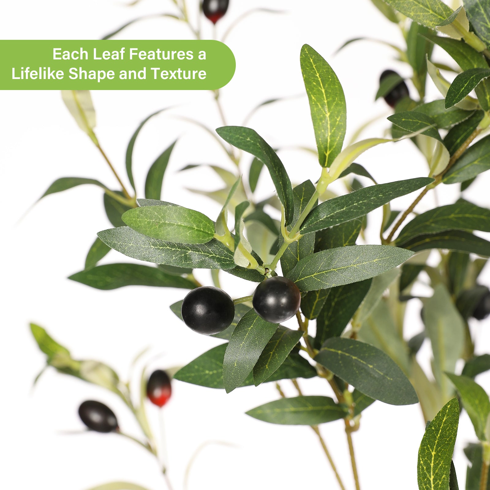 6’ Faux Olive Tree with Trunk
