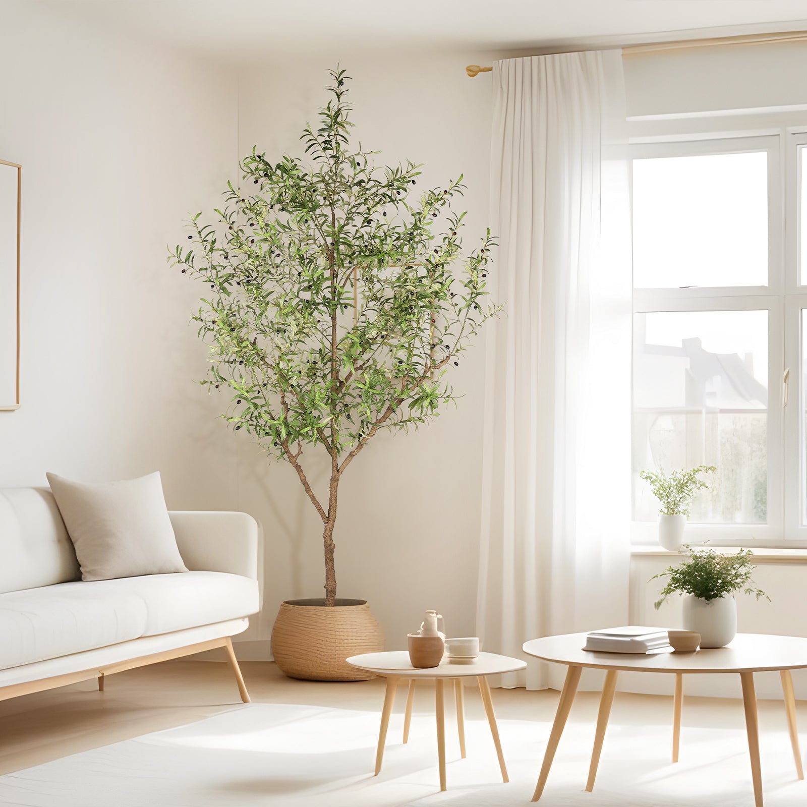 9’ Realistic Leaves Olive Tree