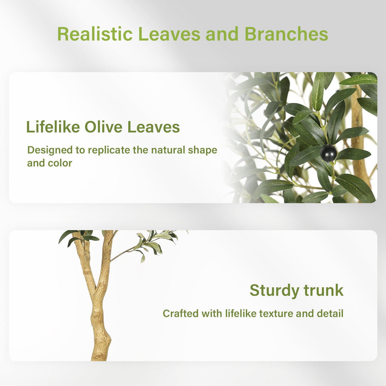 6' Artificial Olive Tree with Pots