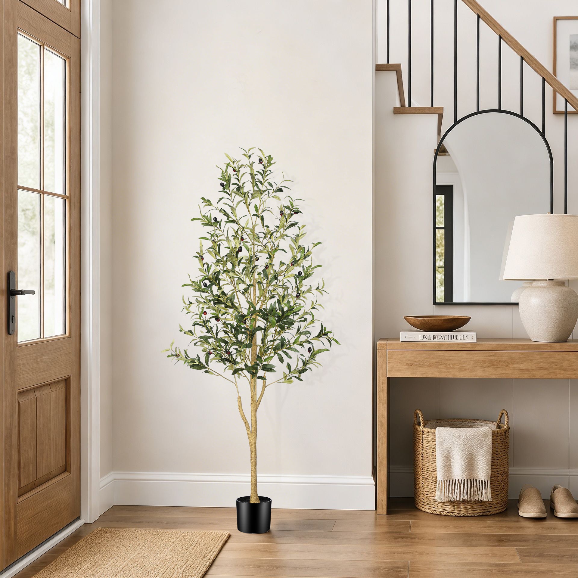 5’ Faux Olive Tree with Trunk