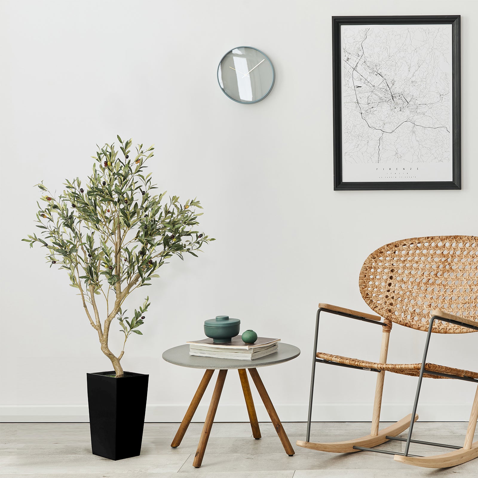 5’ Faux Olive Tree with Pot