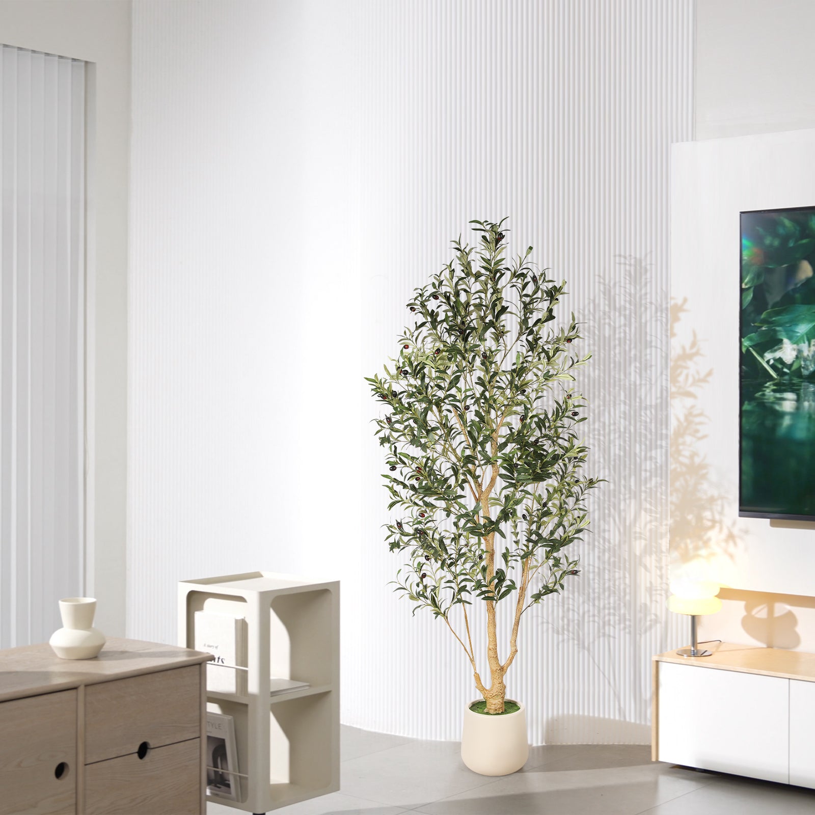 6' Realistic Olive Trees with Pots