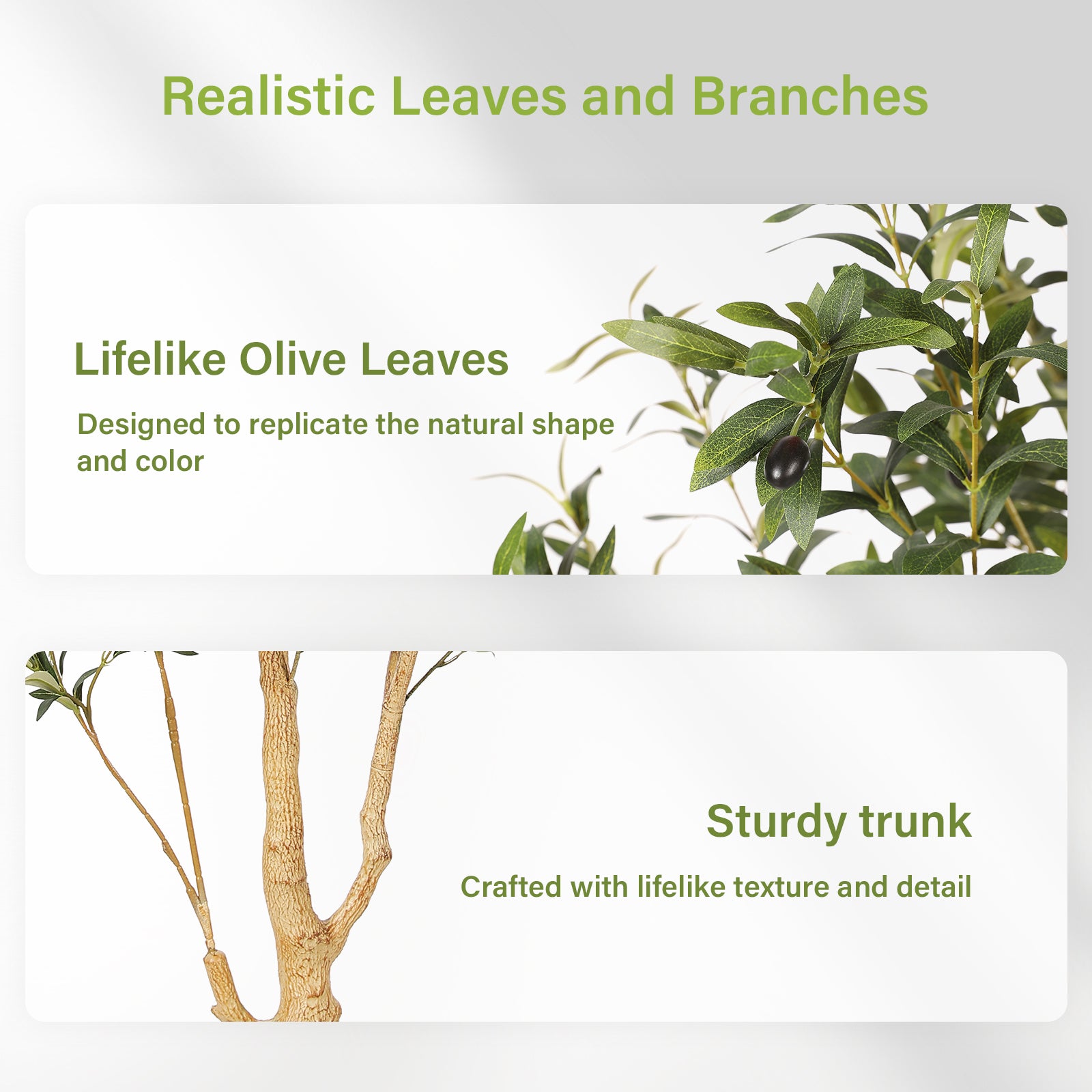 6' Realistic Olive Trees with Pots