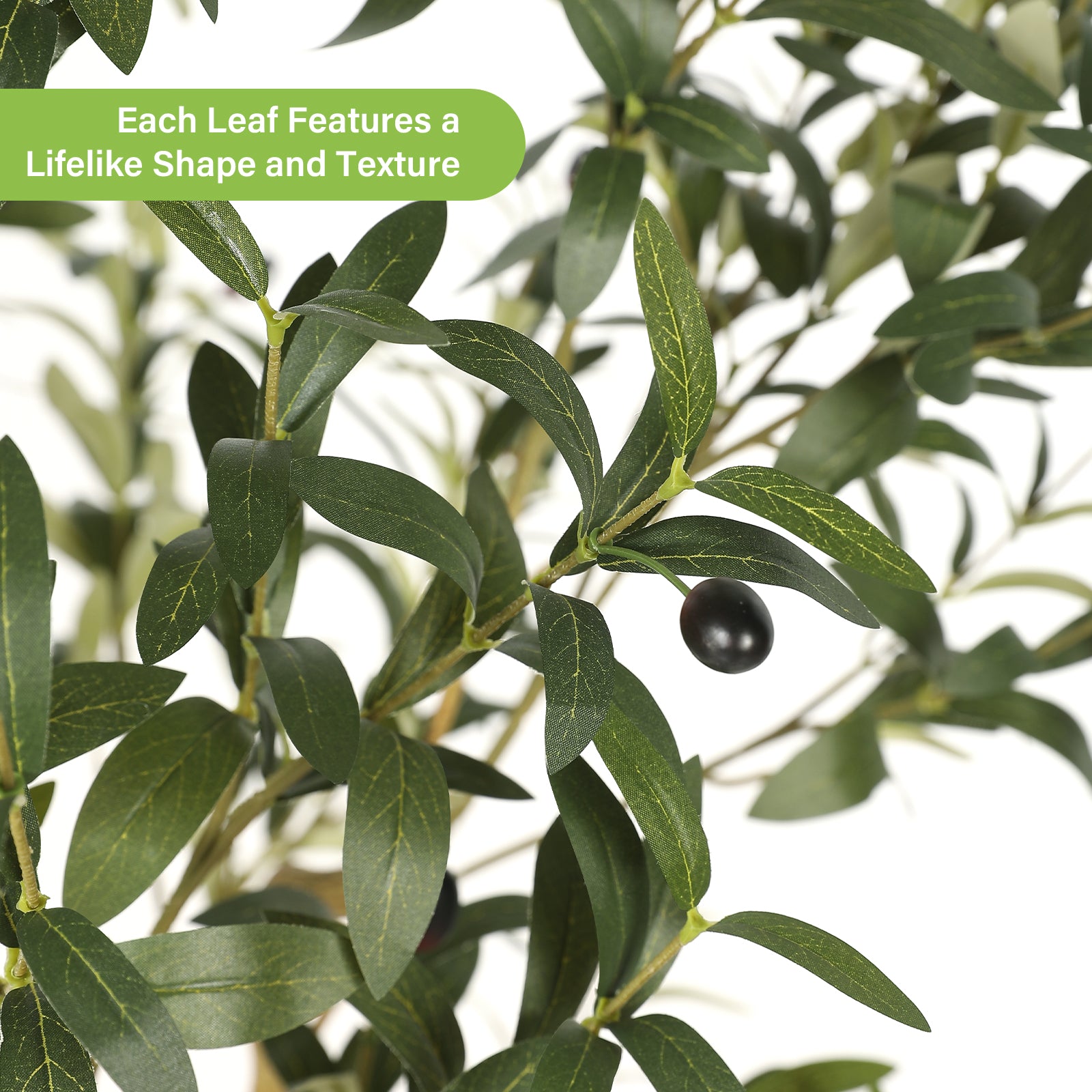 6ft Artificial Olive Tree with Pots