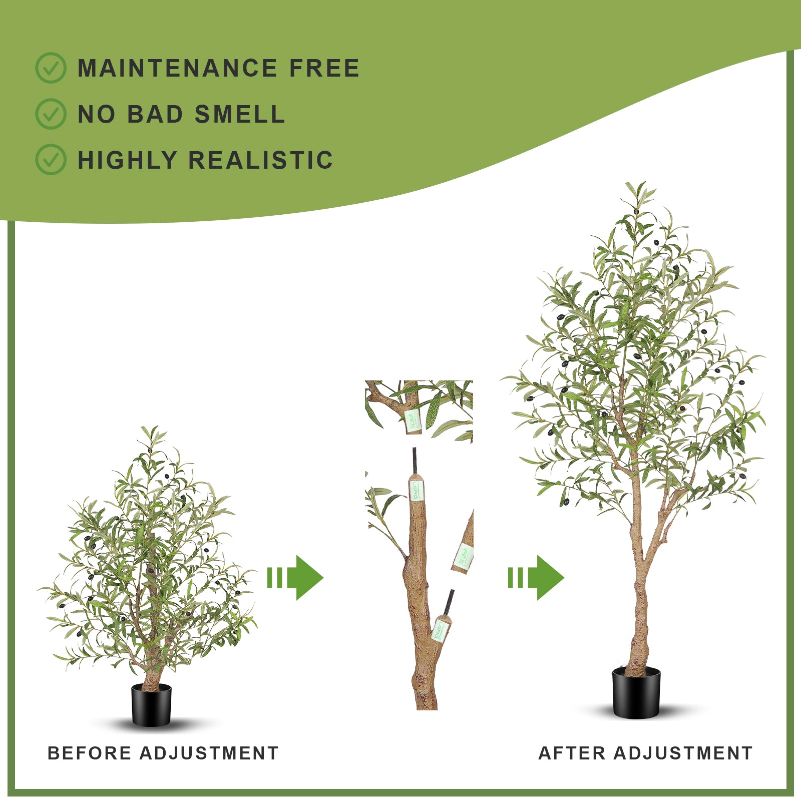 5’ Realistic Leaves Olive Tree