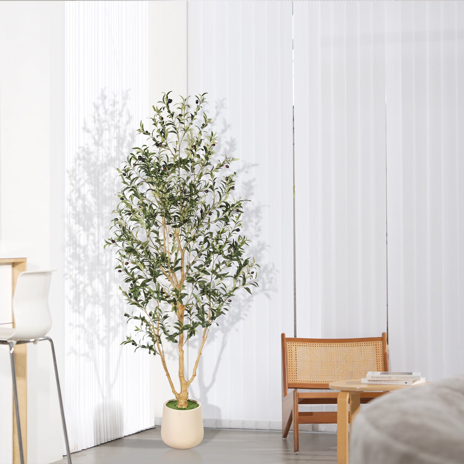 7' Realistic Olive Trees with Pots