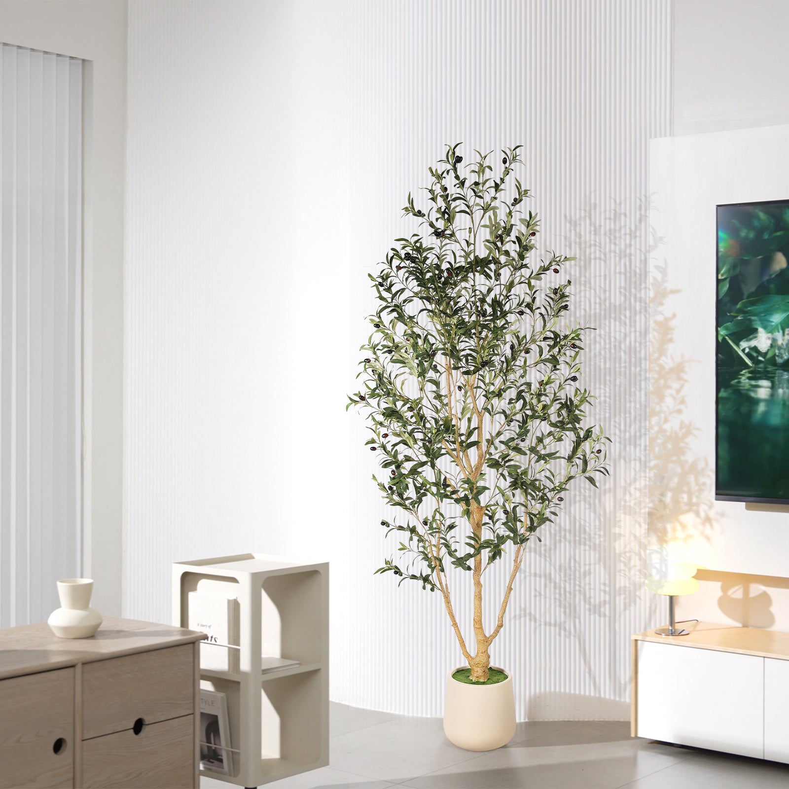 7' Realistic Olive Trees with Pots
