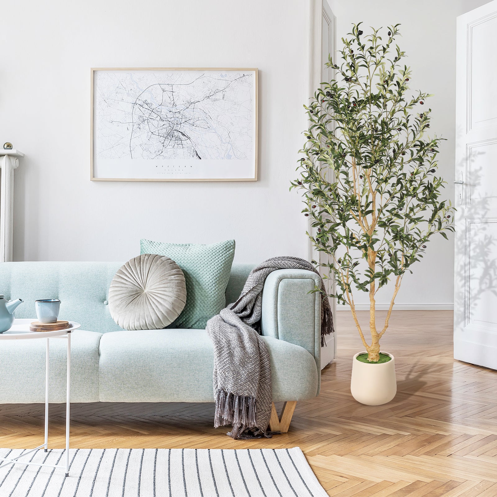 7' Realistic Olive Trees with Pots