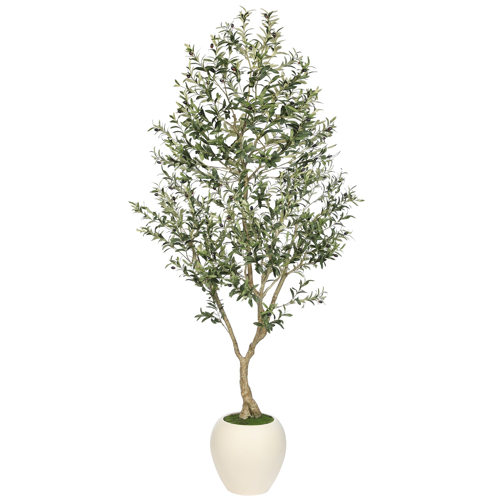 8' Artificial Olive Tree with Large Pots